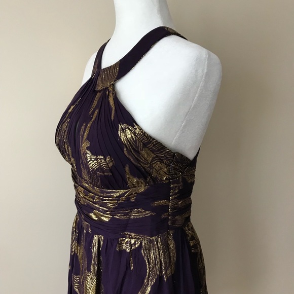 Aidan Mattox halter neck floral formal dress - Picture 5 of 7